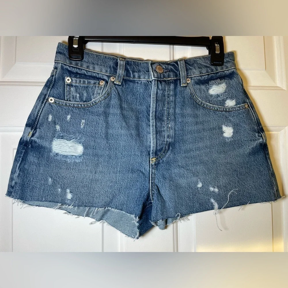 Triarchy Woman’s Denim Shorts Size 22 Waist Distressed Cut Offs NEW Hot Pants